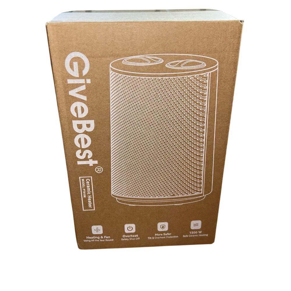 New GiveBest 1500W Portable Ceramic Heater black